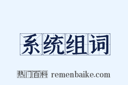 系统组词是什么意思的图片